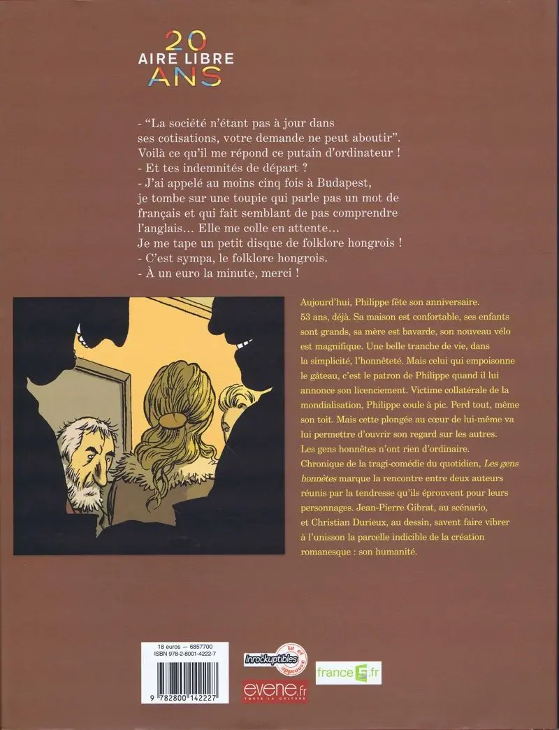 Verso de l'album Les Gens honnêtes Première partie