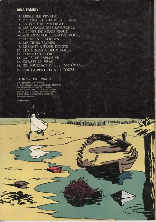 Verso de l'album Gil Jourdan Tome 7 Les moines rouges