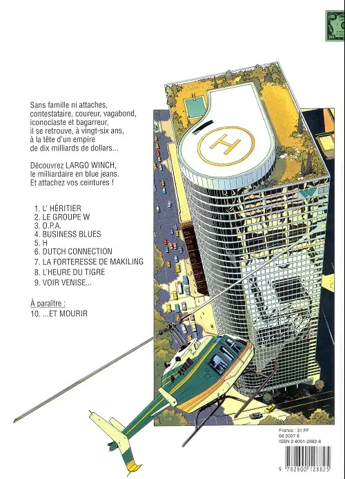 Verso de l'album Largo Winch Tome 5 H