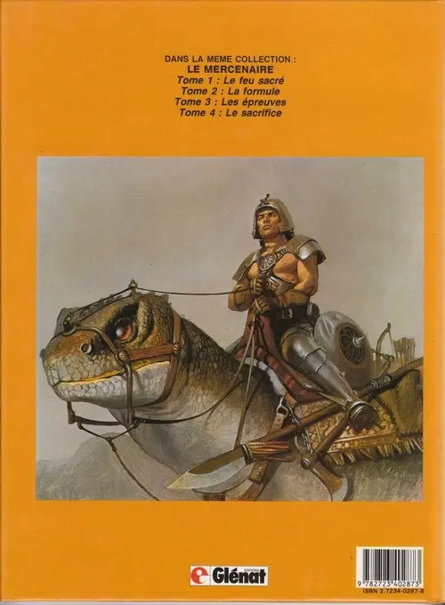 Verso de l'album Le Mercenaire Tome 1 Le feu sacré
