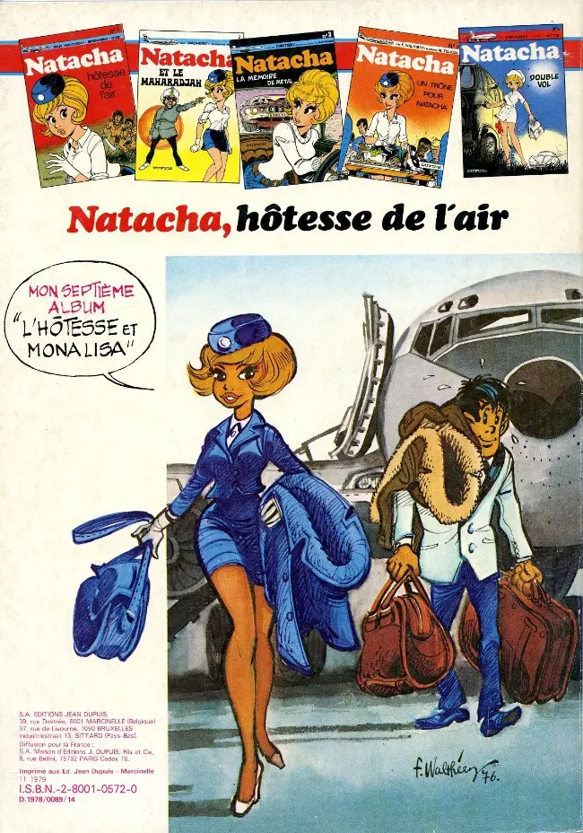 Verso de l'album Natacha Tome 6 Le treizième apôtre