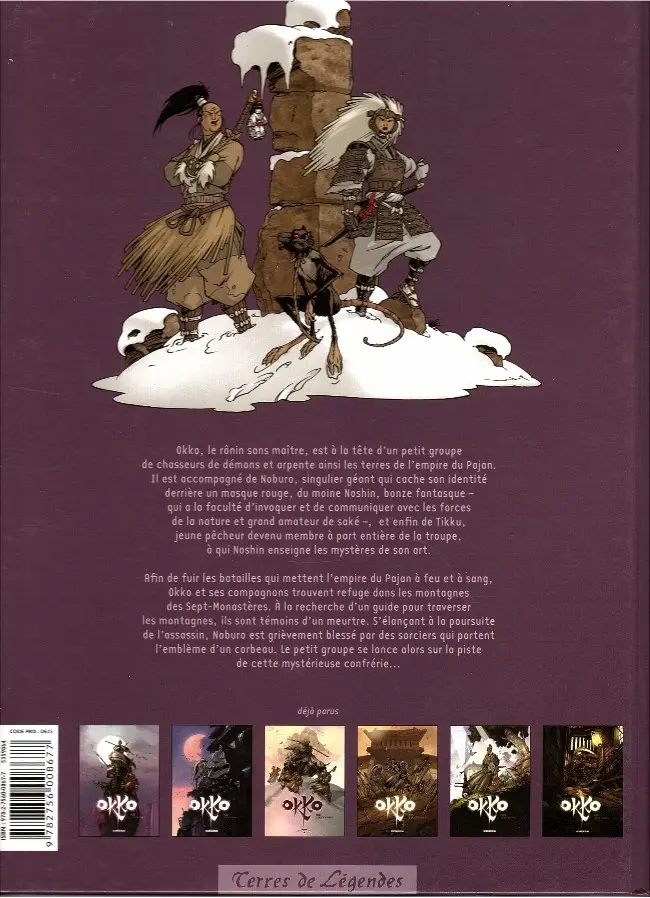 Verso de l'album Okko Tome 4 Le cycle de la terre II