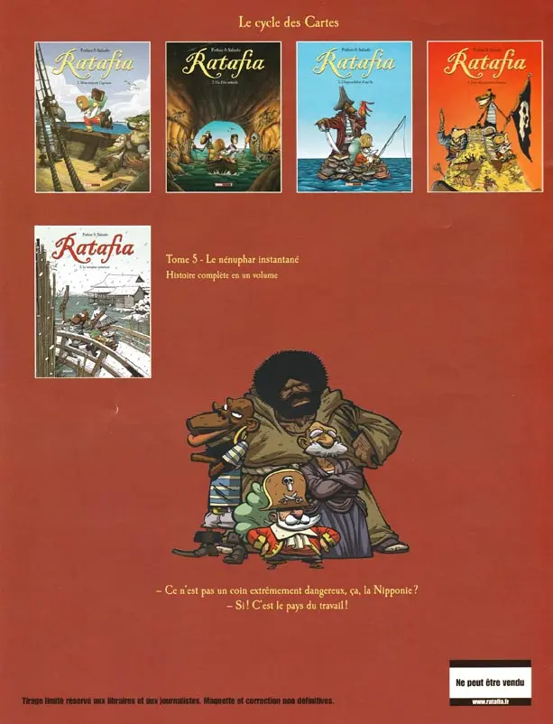 Verso de l'album Ratafia Tome 5 Le nénuphar instantané