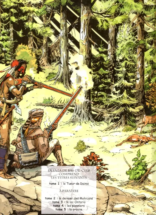 Verso de l'album La saga de Bas de Cuir Tome 1 le tueur de daims