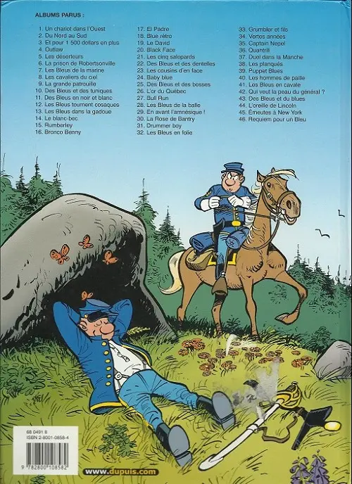 Verso de l'album Les Tuniques Bleues Tome 1 Un chariot dans l'Ouest