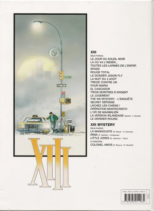Verso de l'album XIII Tome 10 El cascador