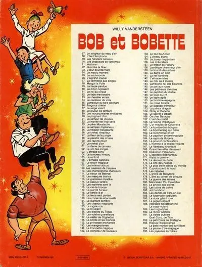 Verso de l'album Bob et Bobette Tome 195 Les joyeuses sorcières