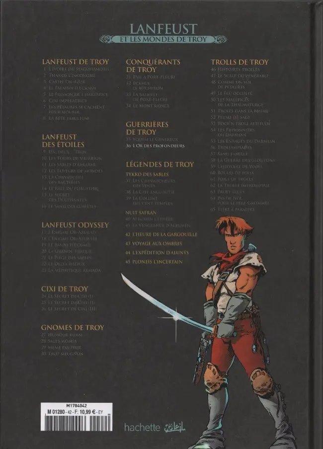 Verso de l'album Lanfeust et les mondes de Troy Tome 36 Les Guerrières de Troy - L'or des profondeurs