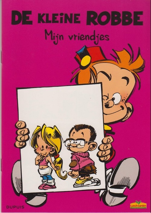 Verso de l'album Le Petit Spirou Albums publicitaires pour Lunch Garden Mes amis à poils/mijn vriendjes (op 4 poten)