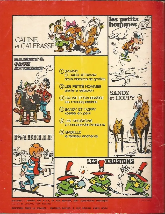 Verso de l'album Sammy Tome 11 Deux Histoires de Gorilles
