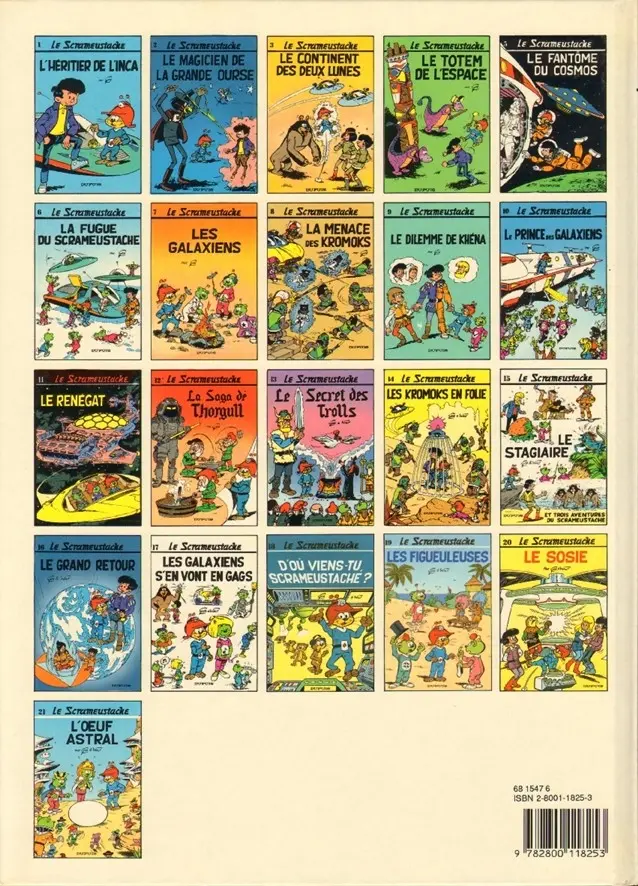 Verso de l'album Le Scrameustache Tome 21 L'œuf astral