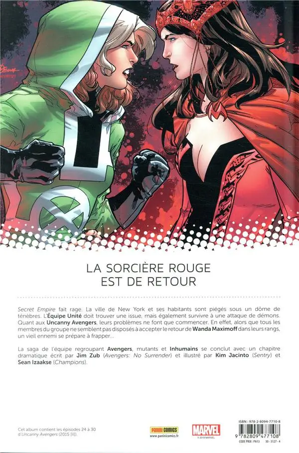 Verso de l'album All-New Uncanny Avengers Tome 5
