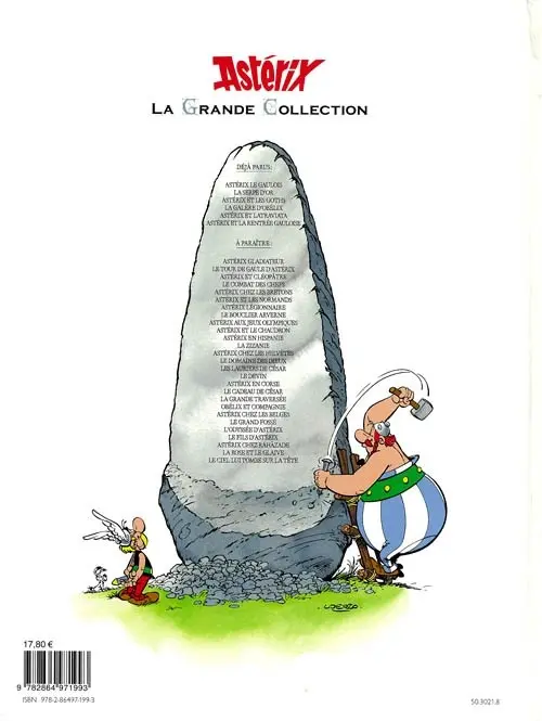 Verso de l'album Astérix La Grande Collection Tome 30 La Galère d'Obélix