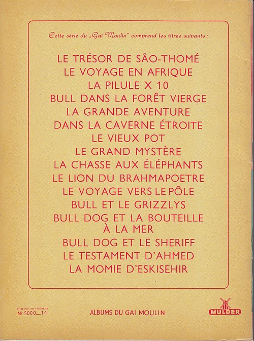 Verso de l'album Bull Dog Tome 14 Bull Dog et le sheriff