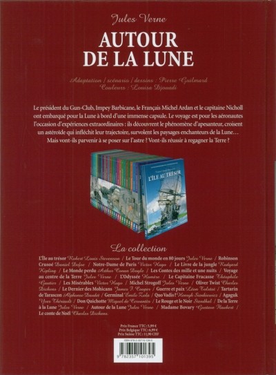 Verso de l'album Les Incontournables de la littérature en BD Tome 28 Autour de la Lune