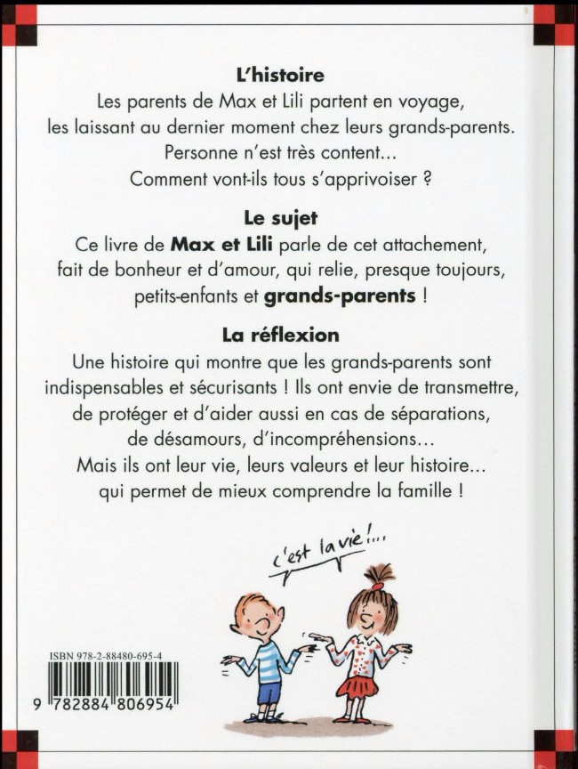 Verso de l'album Ainsi va la vie Tome 108 Max et Lili vont chez Papy et Mamie