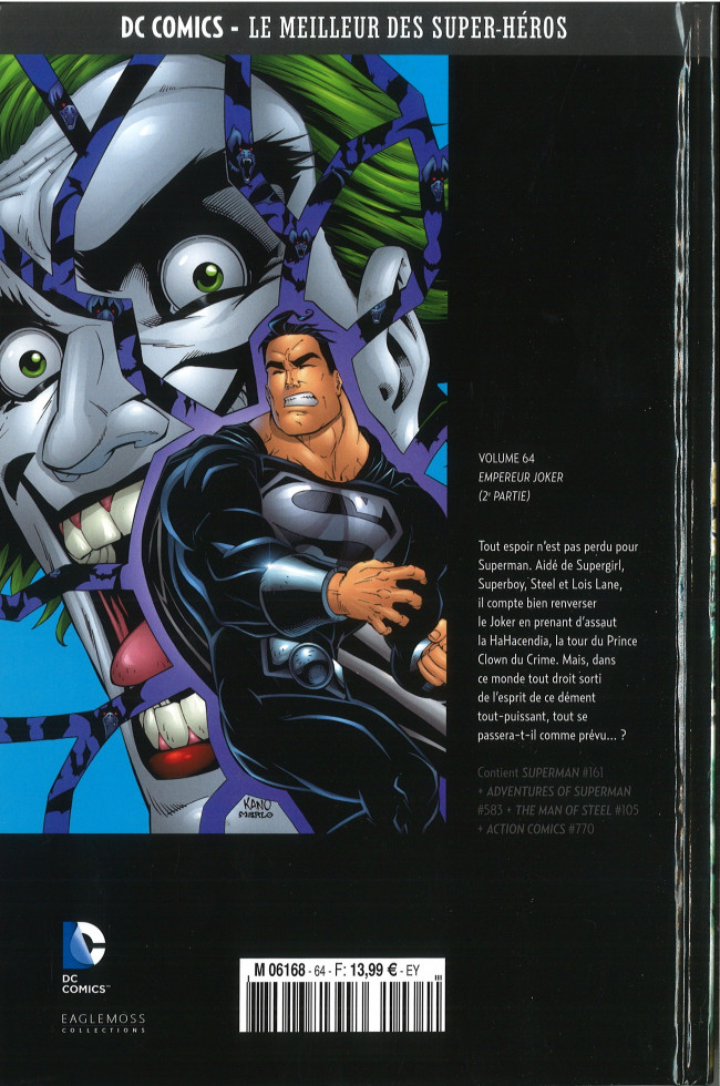 Verso de l'album DC Comics - Le Meilleur des Super-Héros Volume 64 Empereur Joker - 2e Partie