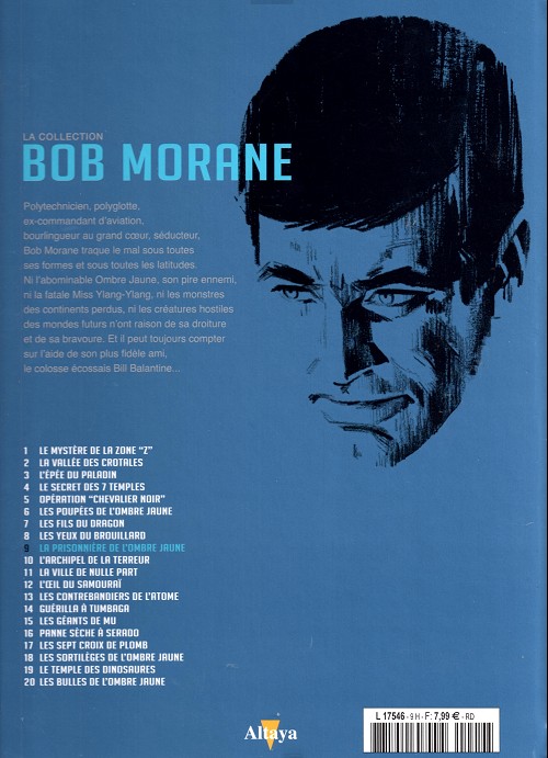 Verso de l'album Bob Morane La collection - Altaya Tome 9 La Prisonnière de l'Ombre Jaune