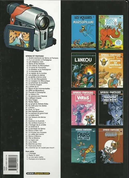 Verso de l'album Spirou et Fantasio Tome 15 Z comme Zorglub