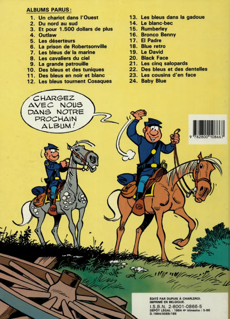Verso de l'album Les Tuniques Bleues Tome 9 La grande patrouille