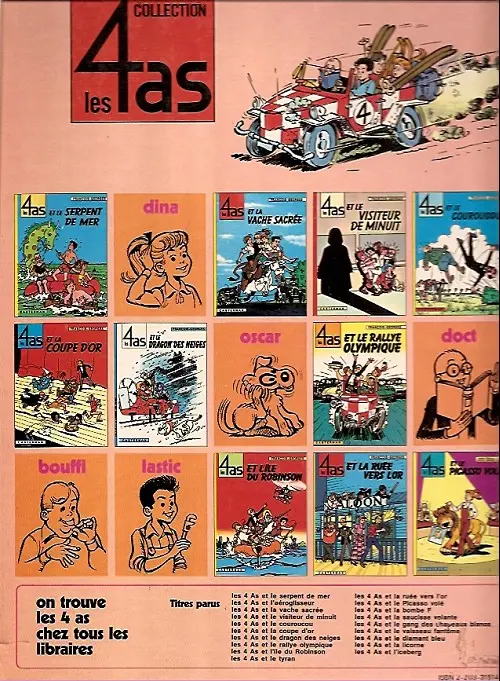 Verso de l'album Les 4 as Tome 14 Les 4 as et la saucisse volante