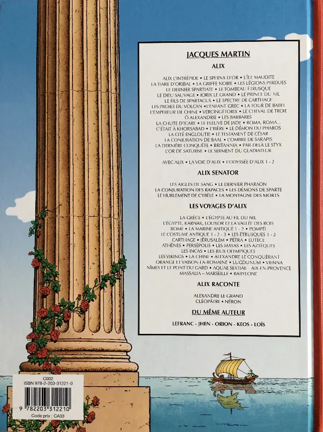 Verso de l'album Alix Tome 21 Les Barbares