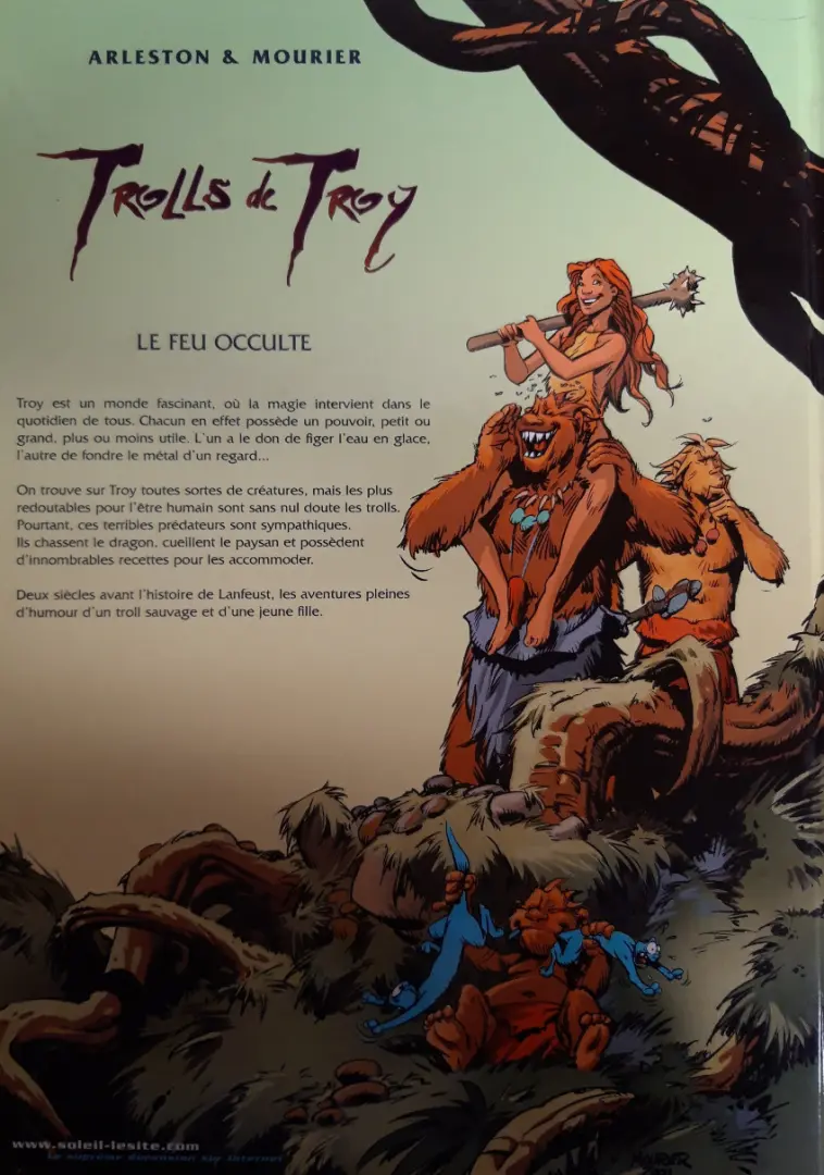 Verso de l'album Trolls de Troy Tome 4 Le feu occulte