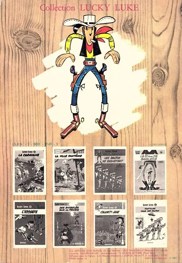 Verso de l'album Lucky Luke Tome 30 Calimity Jane