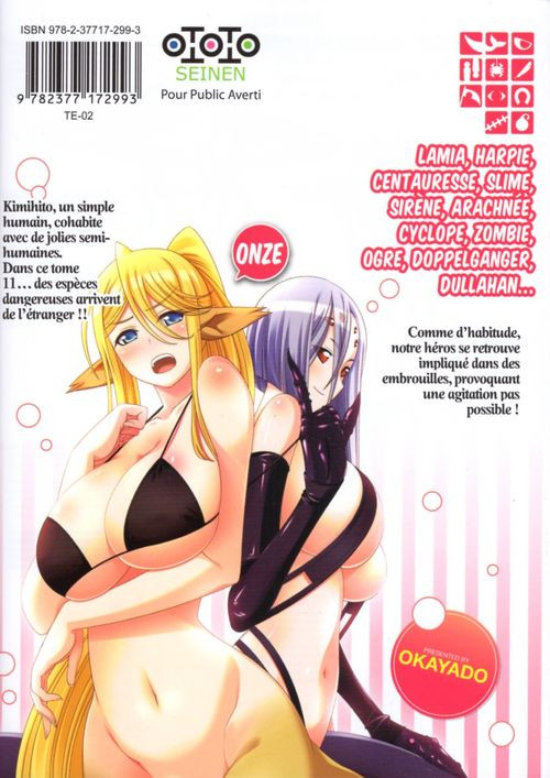 Verso de l'album Monster Musume - Everyday Life with Monster Girls 11