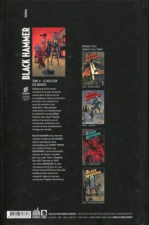 Verso de l'album Black Hammer Tome 4 Le Meilleur des mondes