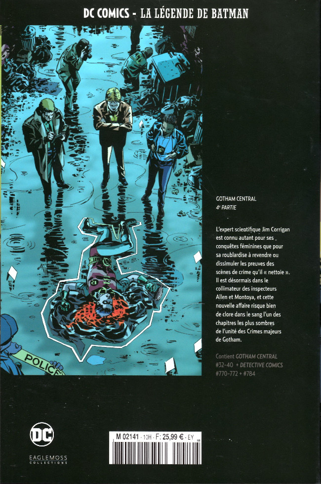 Verso de l'album DC Comics - La Légende de Batman Hors-série Volume 10 Gotham Central - 4e partie