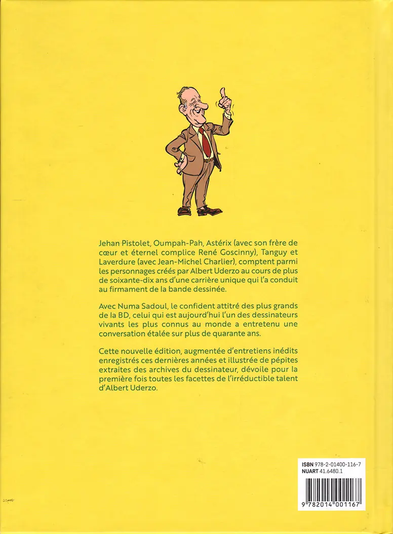 Verso de l'album Uderzo - L'intégrale Entretiens avec Albert Uderzo