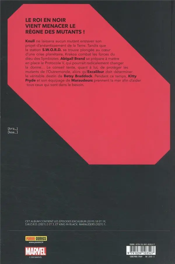 Verso de l'album Reign of X Volume 5