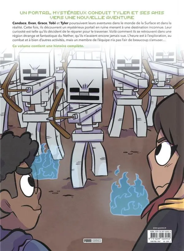 Verso de l'album Minecraft - La BD officielle 3 Portail vers l'inconnu