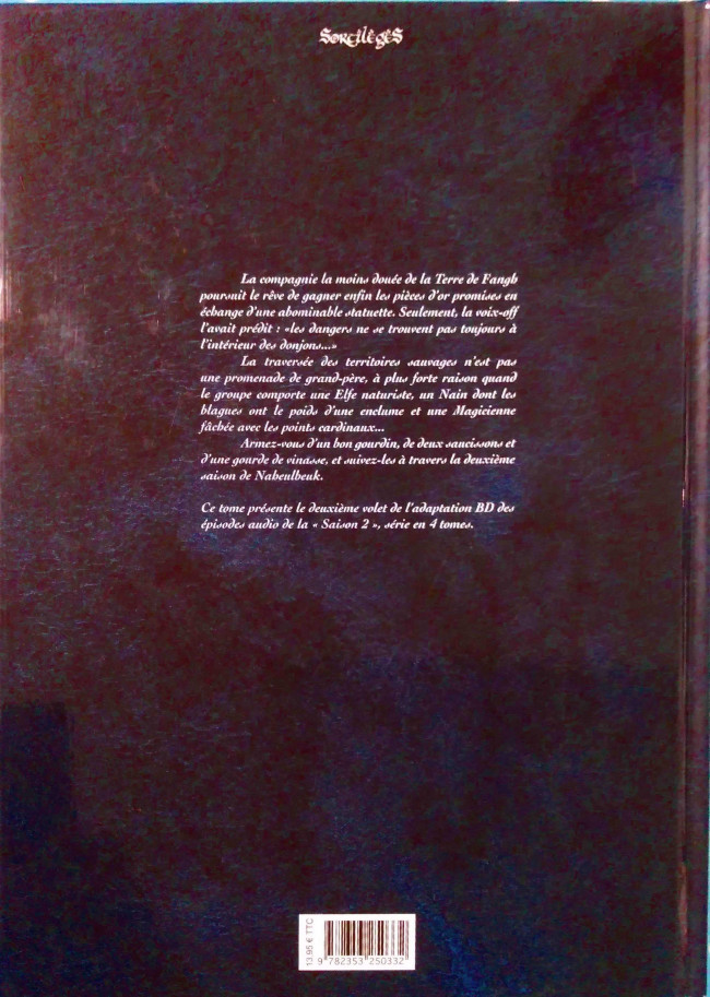 Verso de l'album Le Donjon de Naheulbeuk Tome 4