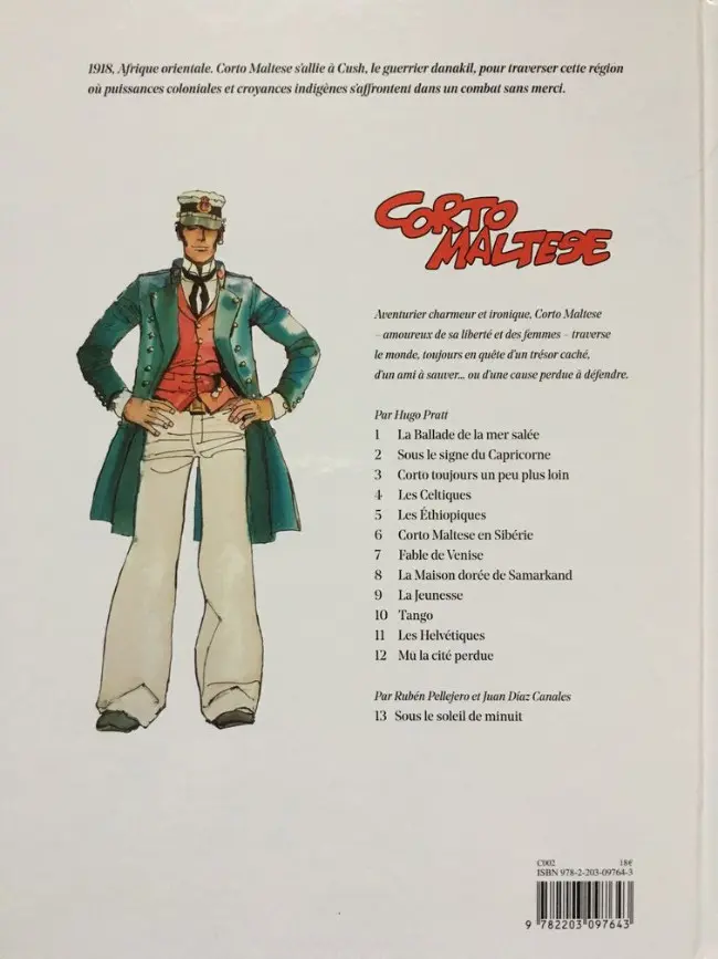 Verso de l'album Corto Maltese Tome 5 Les Éthiopiques