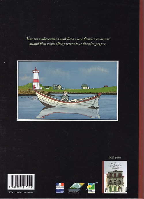 Verso de l'album Patrimoine 2 Les plus beaux bateaux des Antilles Guyane et Saint-Pierre et Miquelon