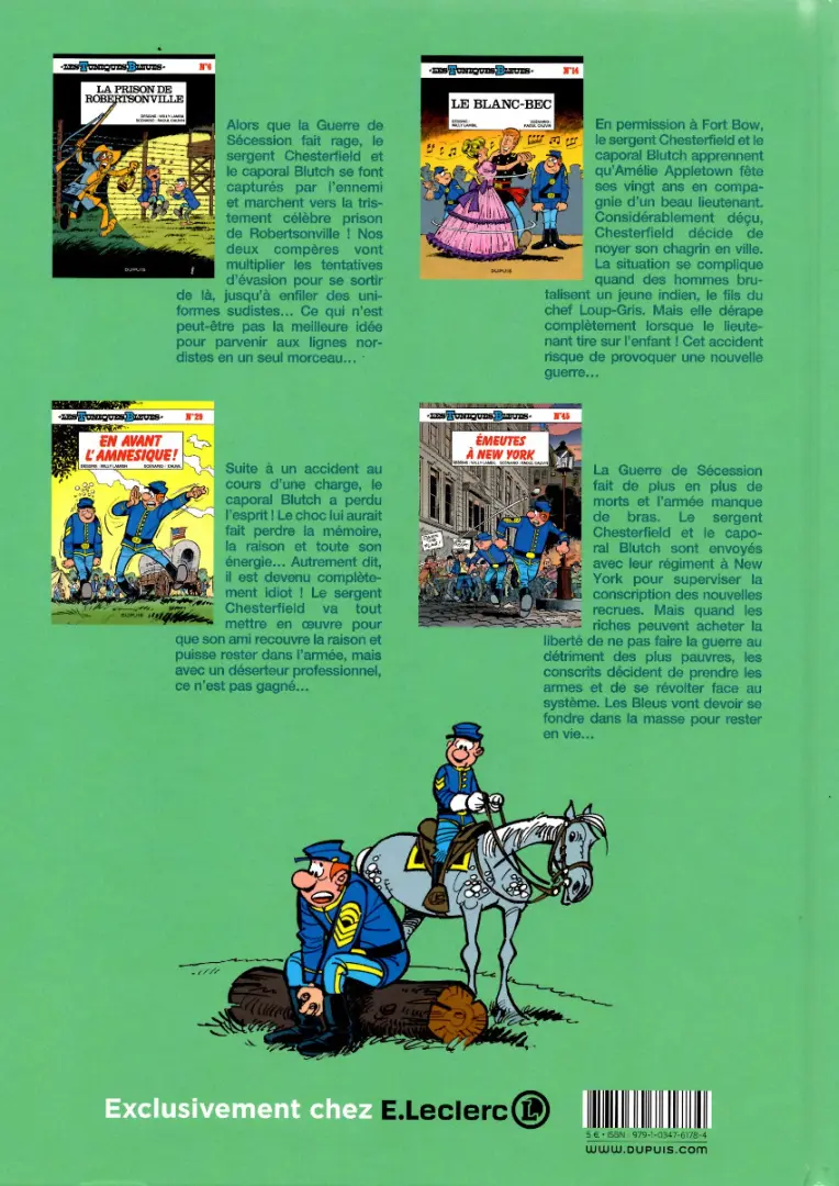 Verso de l'album Les Tuniques Bleues 4 Histoires Incontournables