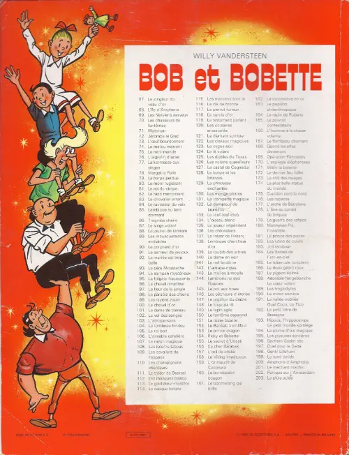 Verso de l'album Bob et Bobette Tome 181 Le prince des poires