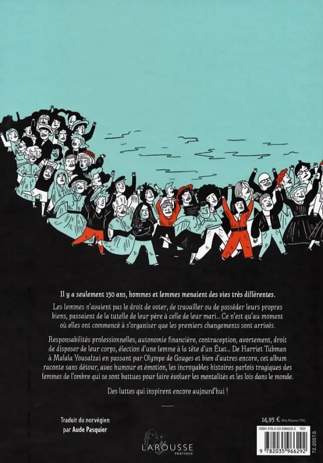 Verso de l'album Histoire(s) de Femmes 100 ans de lutte pour leur liberté et leurs droits
