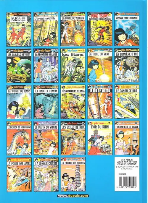 Verso de l'album Yoko Tsuno Tome 16 Le Dragon de Hong Kong