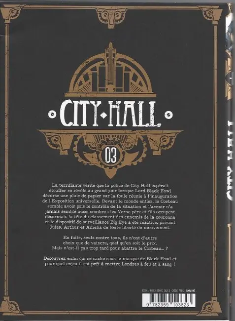 Verso de l'album City Hall Tome 03