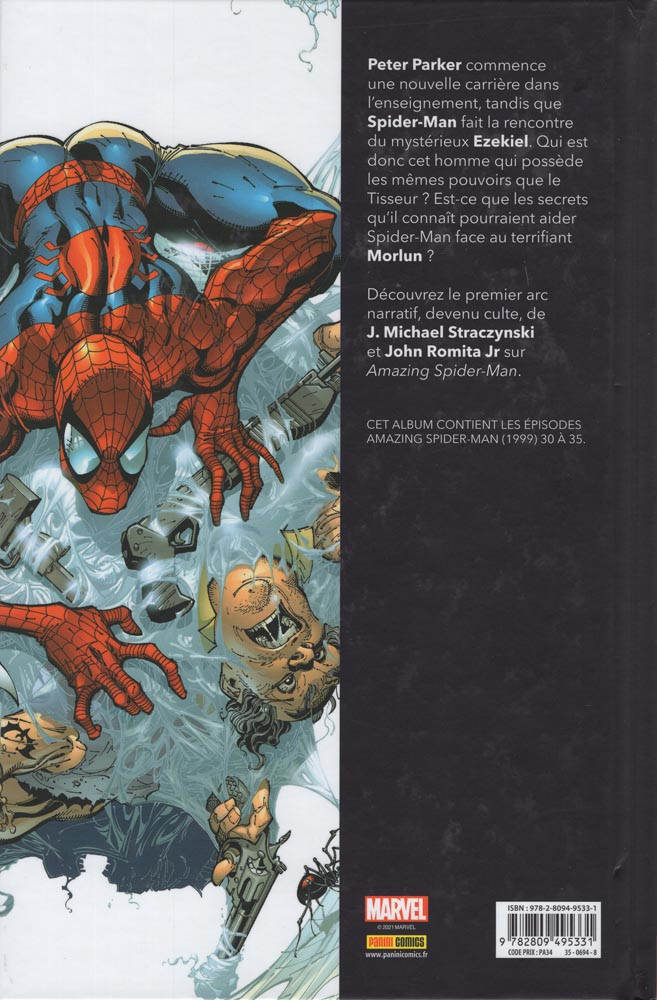 Verso de l'album Spider-Man Tome 1 Vocation
