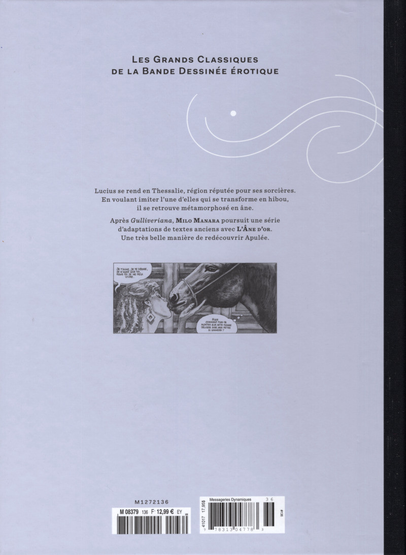 Verso de l'album Les Grands Classiques de la Bande Dessinée Érotique - La Collection Tome 136 L'âne d'or