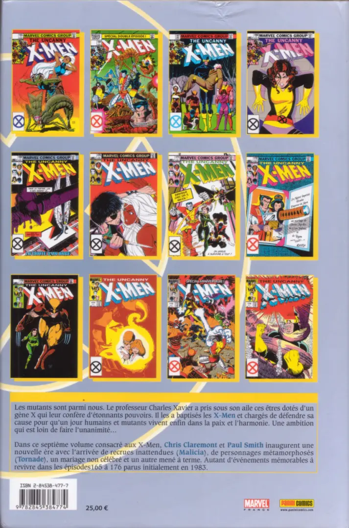 Verso de l'album X-Men L'intégrale Tome 7 1983