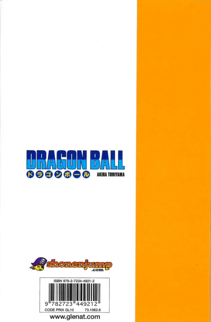 Verso de l'album Dragon Ball Édition originale Tome 24 Goku ?! Ou Ginyû ?!