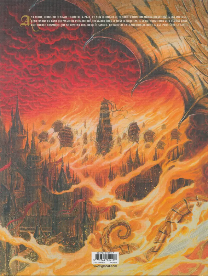 Verso de l'album Requiem Chevalier Vampire Tome 11 Amours défuntes