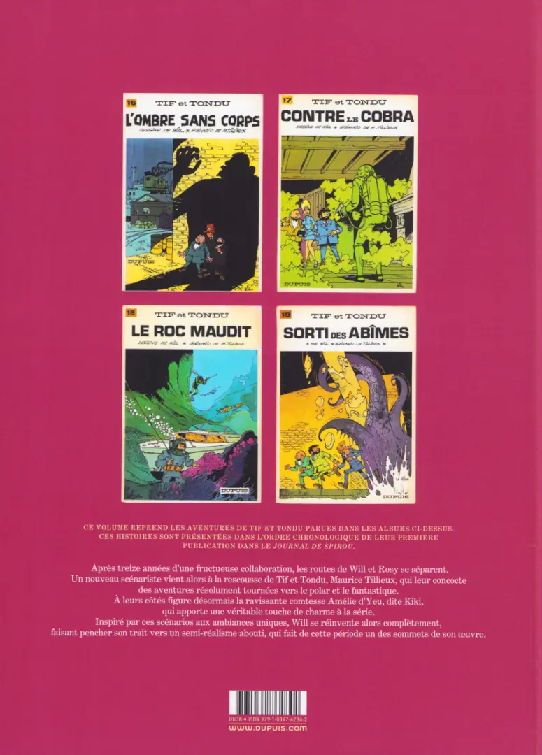 Verso de l'album Tif et Tondu L'intégrale L'intégrale 1968-1972
