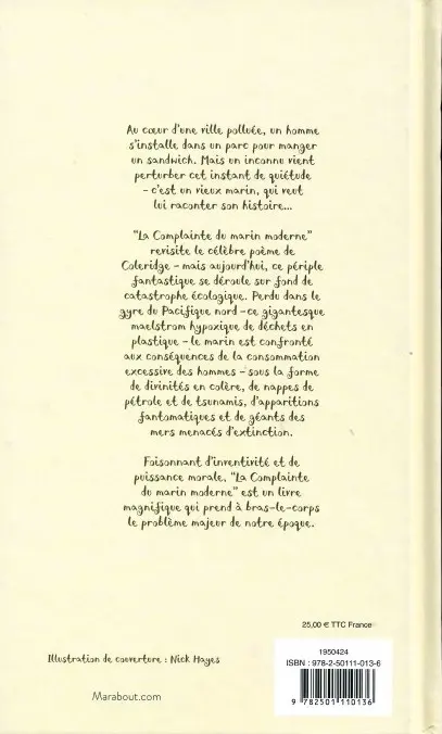 Verso de l'album La Complainte du marin moderne