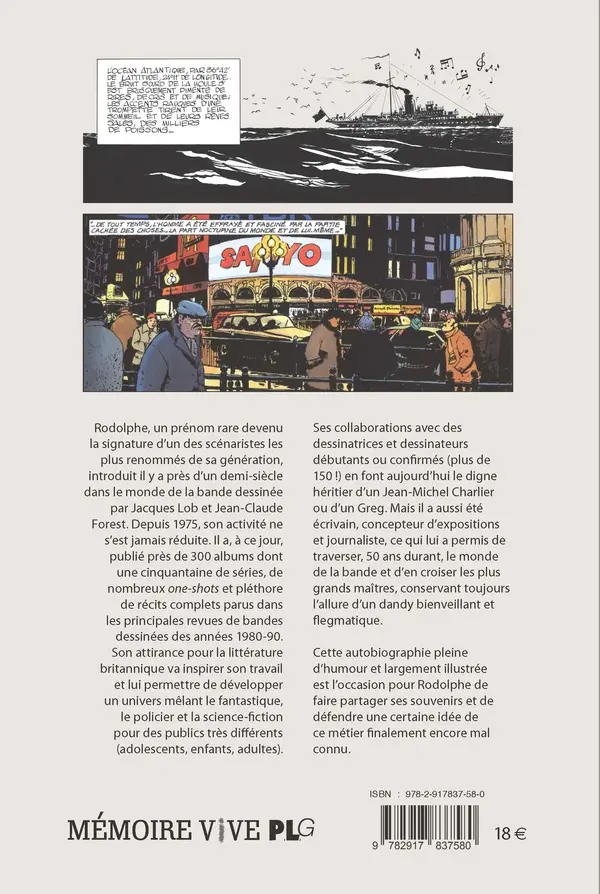 Verso de l'album Old School ? Un demi-siècle de scénarios de bandes dessinées